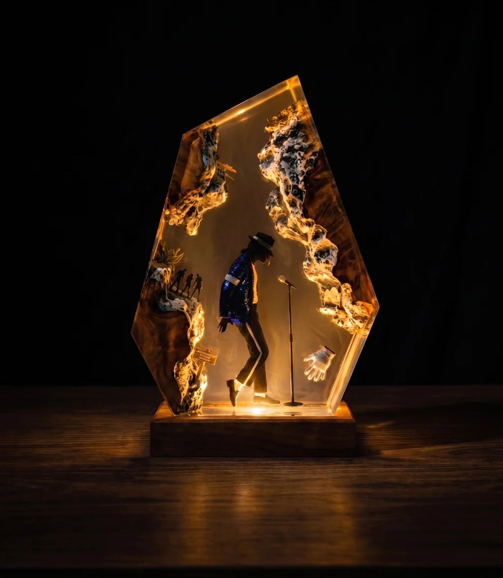 Michael Jackson Resin Lamp
